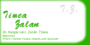 timea zalan business card
